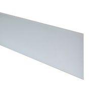 6mm White Glass Bathroom Upstand Bevelled Edge