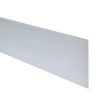 6mm white glass bathroom upstand bevelled edge