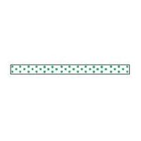 6mm celebrate grosgrain with spots ribbon white lime