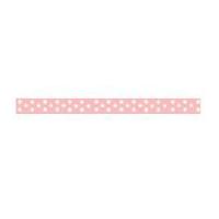 6mm Celebrate Grosgrain With Spots Ribbon Baby Pink