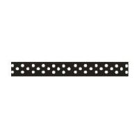 6mm celebrate grosgrain with spots ribbon black