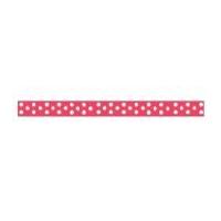 6mm Celebrate Grosgrain With Spots Ribbon Hot Pink
