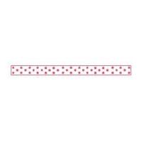 6mm Celebrate Grosgrain With Spots Ribbon White & Hot Pink