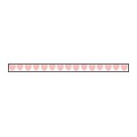 6mm Celebrate Satin Heart Print Ribbon Baby Pink/White