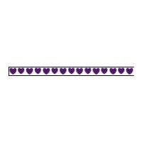 6mm celebrate satin heart print ribbon purplewhite