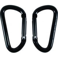 6mm Black Pack Of 2 Small Karabiners