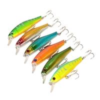 6pcs 8.5cm/9g Plastic Fishing Hard Baits Artificial Bass Fishing Minnow Baits Wobbler Fishing Tackle