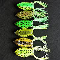 6pcs 60mm 16g Fishing Bait Frog Lure Random Color