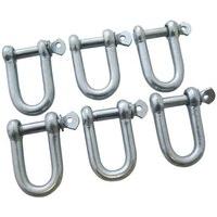 6pc 8mm D-shackles