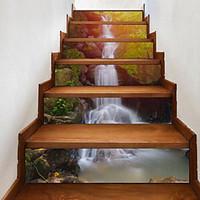 6Pcs DIY Steps Sticker Removable Stair Sticker Home Decor Waterfall