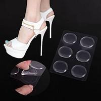 6PCS Transparent Non-slip Silicone Material High Heel Shoes Insole for Forefoot Protection