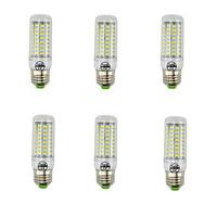 6pcs Smart IC SMD5730 89Led E27 LED Corn Lights Warm Cool White Decorative Corn Bulb lampada led Lamps AC220-240V