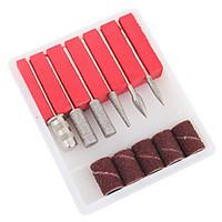 6PCS Nail Art Drill Bits and Sanding Bands