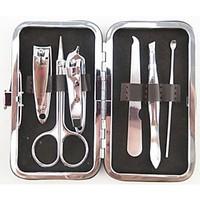 6PCS Check Packaging Stainless Steel Nail Clippers Scissor Manicure Pedicure Kit