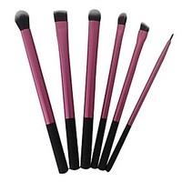 6pcs Red Cosmetic Makeup Brush Basic Professional Kit