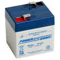 6V 1.0Ah Sealed Lead Acid SLA Battery Powersonic PS-610