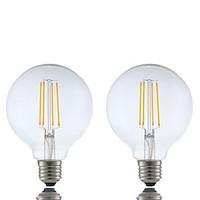 6w e27 led filament bulbs g95 4 cob 600 lm warm white dimmable ac 220  ...