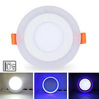6W3W 3Model LED Lamp Panel Light Double Color LED Ceiling Recessed Lights Indoor Lighting