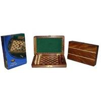 6x4 Inch Pegged Travel Wooden Chess Set