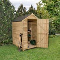 6X4 Apex Overlap Wooden Shed with Assembly Service