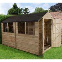 6x10 apex overlap wooden shed with assembly service