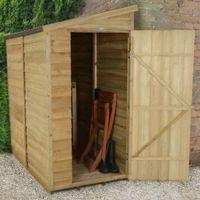 6X3 Pent Overlap Wooden Shed with Assembly Service