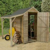 6x4 apex overlap wooden shed with assembly service