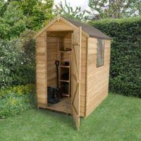 6X4 Apex Overlap Wooden Shed Base Included