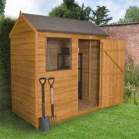 6x4 reverse apex overlap wooden shed with assembly service