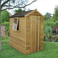 6x4 apex tongue groove wooden shed with assembly service