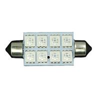 6X Blue 8-SMD LED Map /Dome Interior Lights Bulbs 42MM Festoon 578 211 212 5050