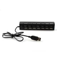 7 Ports Hi-Speed USB 2.0 Hub Multi-plug Socket Design with Switch