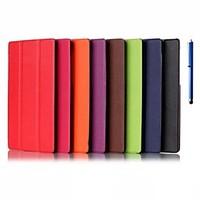 7 Inch Three Folding Pattern PU Leather Case with Pen for Lenovo TAB2 A7-30(A3300)(Assorted Colors)