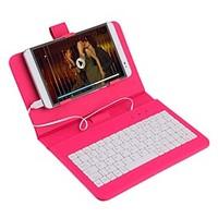 7 Inch Universal Leather Case Cover with Micro USB Keyboard For Tablet