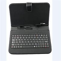 7 pu leather case cover with usb keyboard for 7 inch android tablet pc