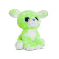 7 neon green candies dog minty soft toy