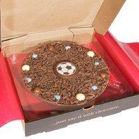 7\" FOOTBALL PIZZA by The Gourmet Chocolate Pizza Company