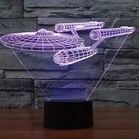 7 Color Change 3D Trek Star Battleship Lights Colorful LED Decorative Lights Visual Atmosphere Touch Switch Lights