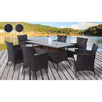 7-Piece Rattan Outdoor Dining Set - 2 Colours