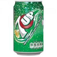 7 up lemon and lime carbonated canned soft drink 330ml pack of 24