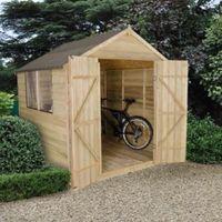 7 X7 Apex Overlap Wooden Shed Base Included