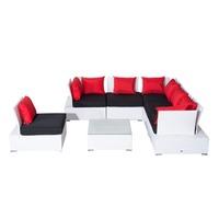 7 piece Home Furniture Deluxe Rattan Sofa Set Outdoor Patio Wicker