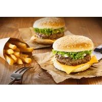 7 instead of 14 for a choice of burger and fries each for two people o ...