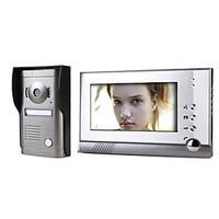 7 Inch Color Video Door Phone System with Alloy Weatherproof Cover Camera