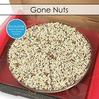 7 Inch Gone Nuts Chocolate Pizza and Exclusive Bag of Gourmet Belgian Milk Chocolate Buttons - Gourmet Chocolate Pizza Company