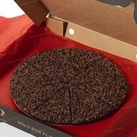 7 Inch Double Dark and Delicious Chocolate Pizza and Exclusive Bag of Gourmet Belgian Milk Chocolate Buttons - Gourmet Chocolate Pizza Company