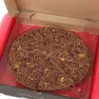 7 Inch Fab Fusion Chocolate Pizza and Exclusive Bag of Gourmet Belgian Milk Chocolate Buttons - Gourmet Chocolate Pizza Company
