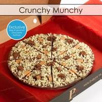 7 Inch Crunchy Munchy Chocolate Pizza Surprise Exclusive Bag of Gourmet Belgian Milk Chocolate Buttons - Gourmet Chocolate Pizza Company