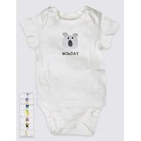 7 Pack Flat Seams Pure Cotton Bodysuits