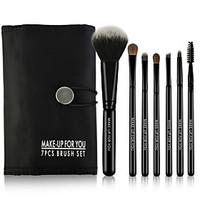 7 Makeup Brushes Set Horse /Travel / Full Coverage / Horse Hair / Portable Wood Face / Eye / Lip MAKE-UP FOR YOU